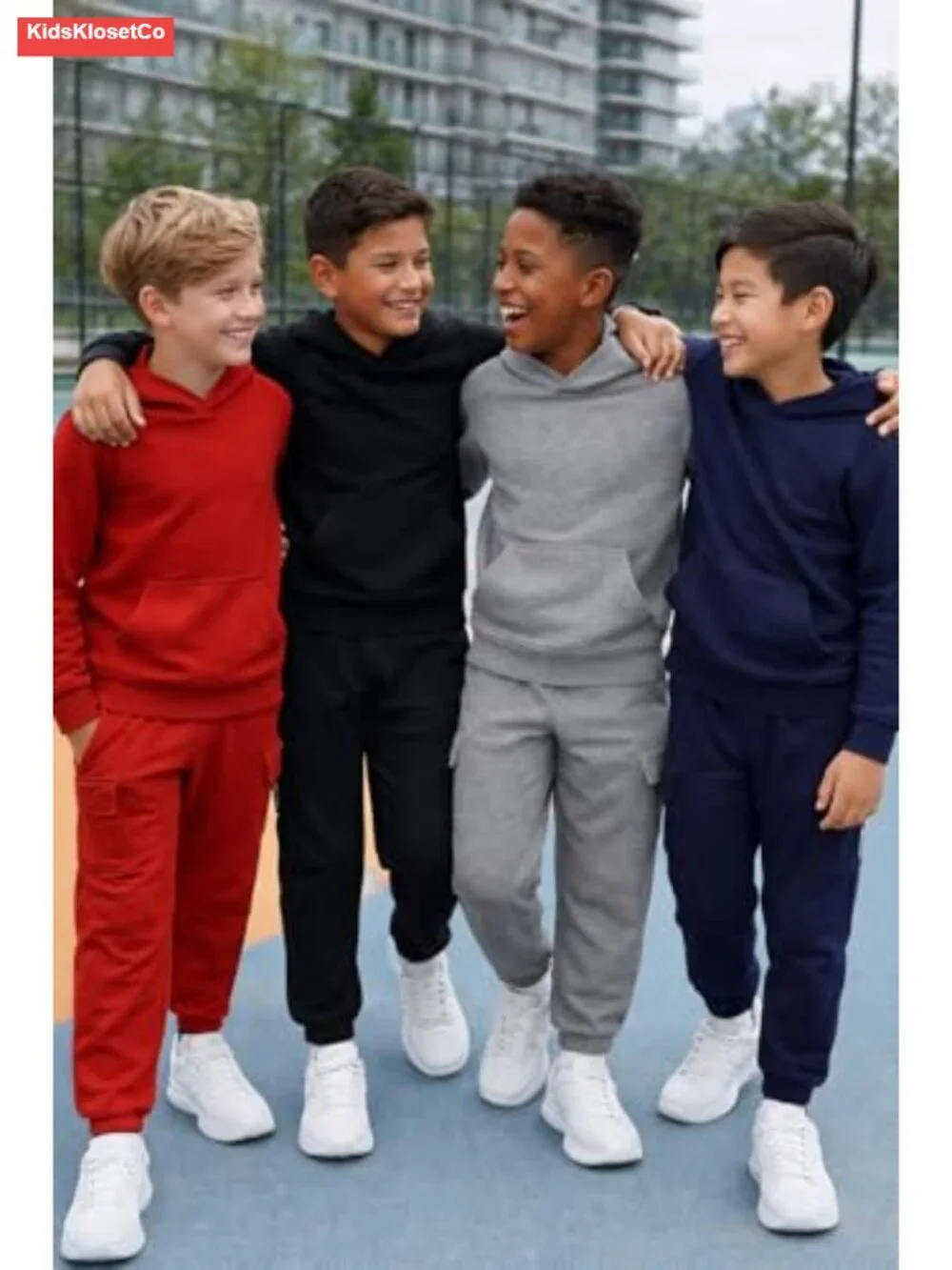 Boys 2-Piece Fleece Sweat Suit Set Pullover Hoodie & Joggers